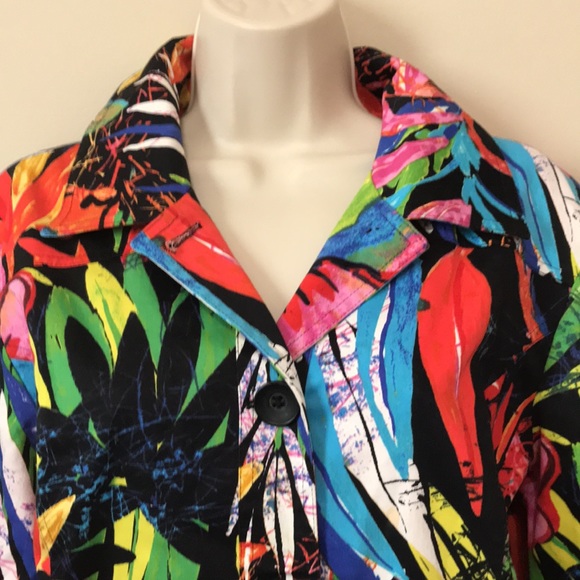 ♥️ Chico’s ♥️…Women’s 2 …Floral Print Jacket! - Picture 3 of 10